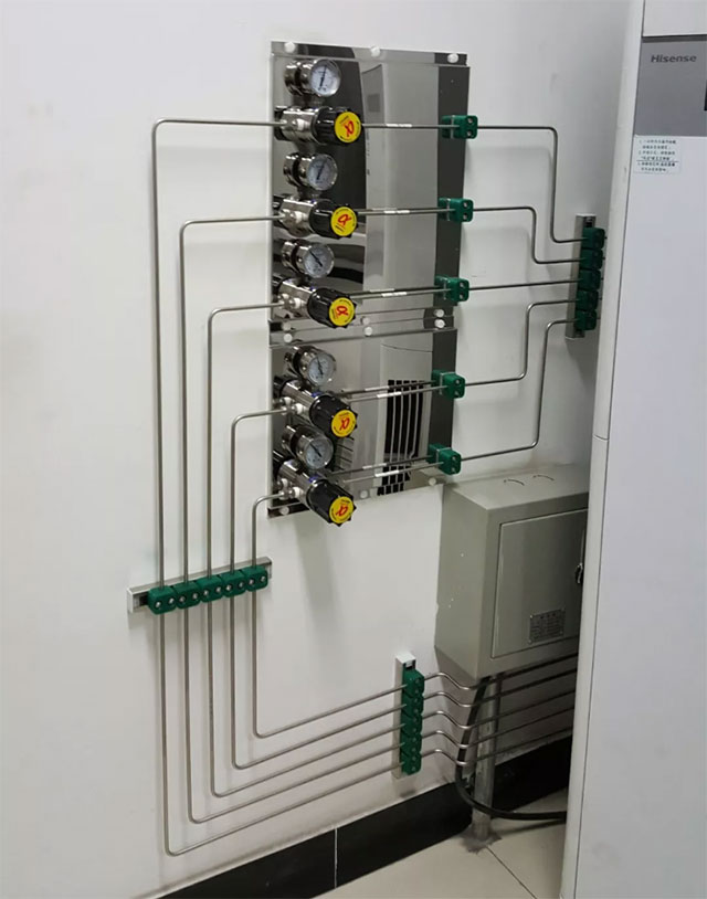 實驗室應用案例氣體探測器氣路接頭處安裝